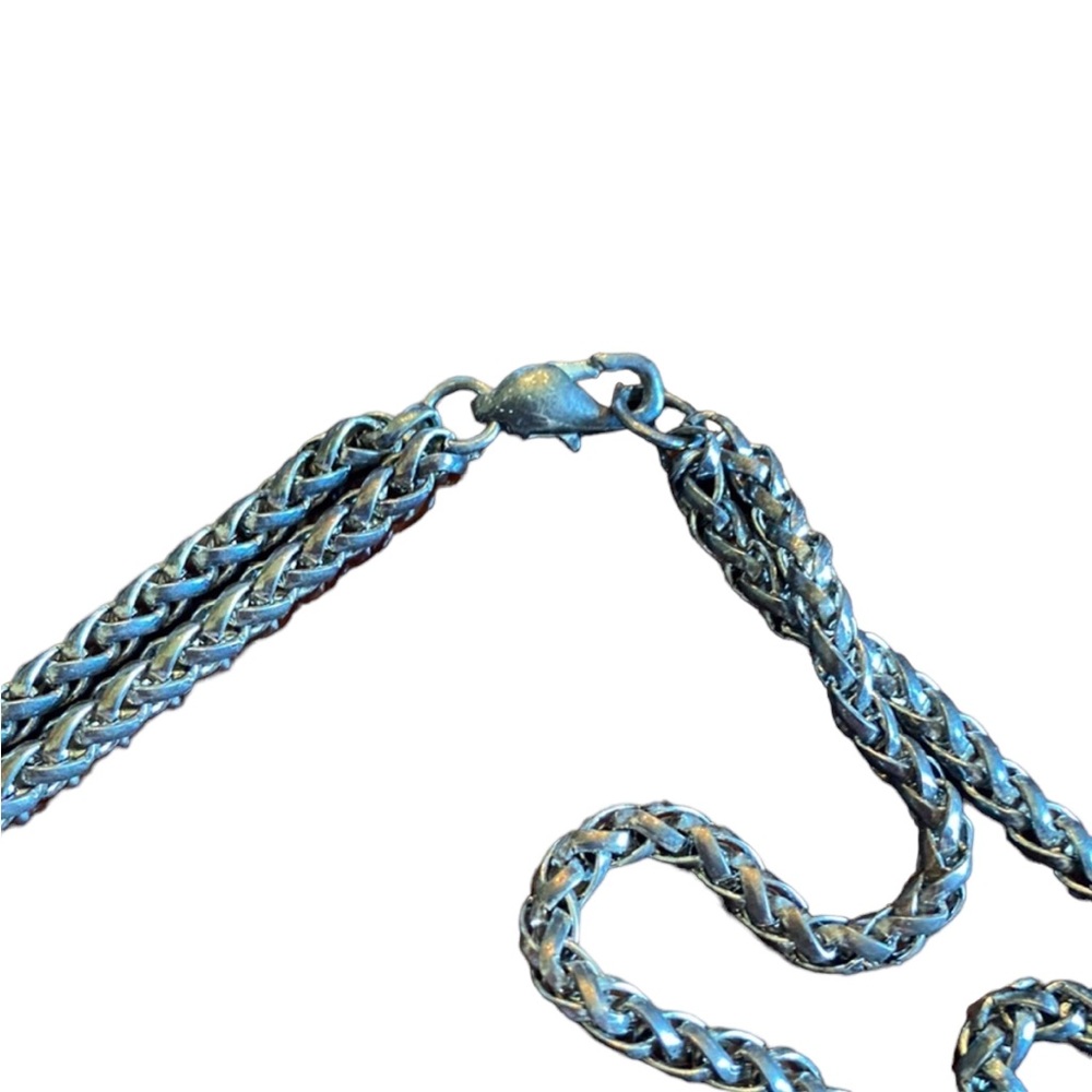 Double Chain Silver Reversible Necklace - image 7